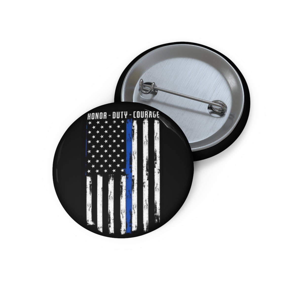Thin Blue Line Flag Pin Button | Honor Service Police Support